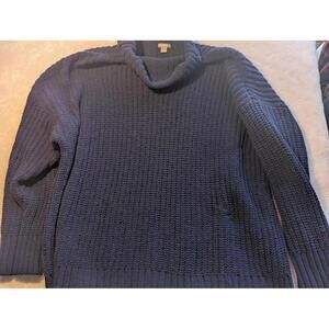 Aerie Navy Blue Knit Turtleneck Sweater Medium